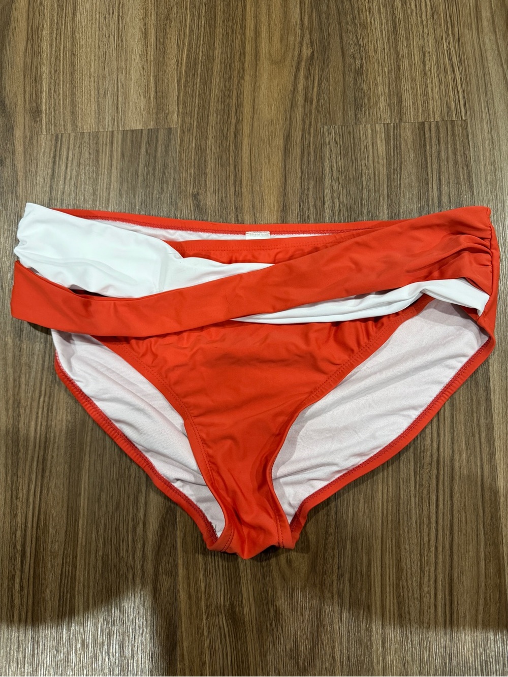 Colorblock Women’s Swim bottoms- orange and White